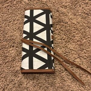 Travel Jewelry Organizer Pouch Case blk white by BATIK